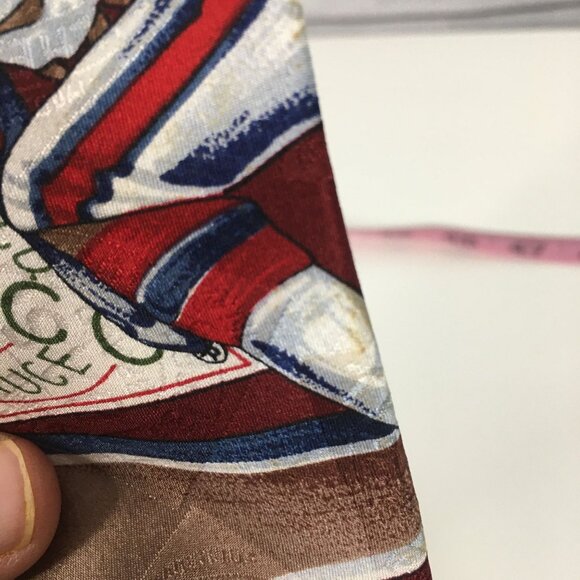 Tabasco Vintage Football Americana Heritage USA Silk Necktie Logo 56" Sporty - Picture 8 of 9